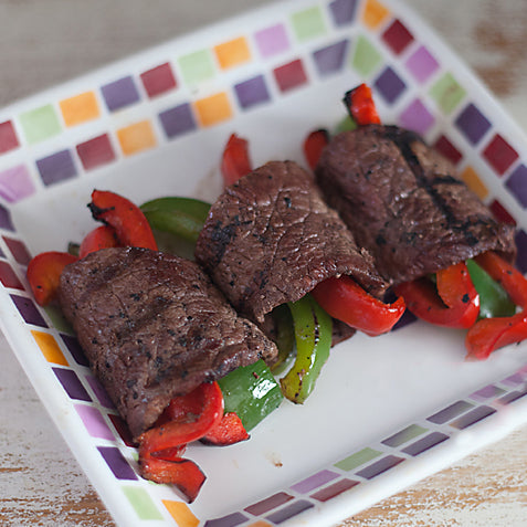 Camping Veggie and Steak Rollups