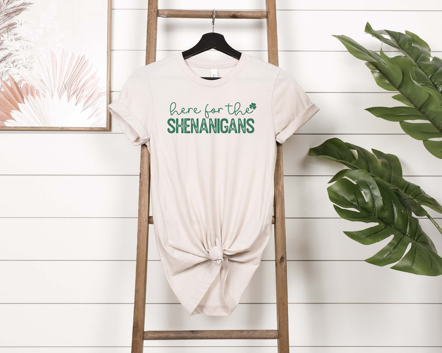 Here for the Shenanigans Bella Canvas Unisex Tee 3001CVC